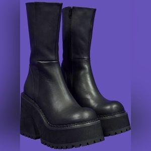 UNIF Leather Parker Boots